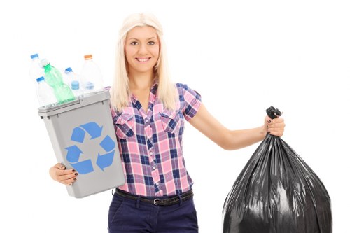 Different types of builders waste including wood and metal
